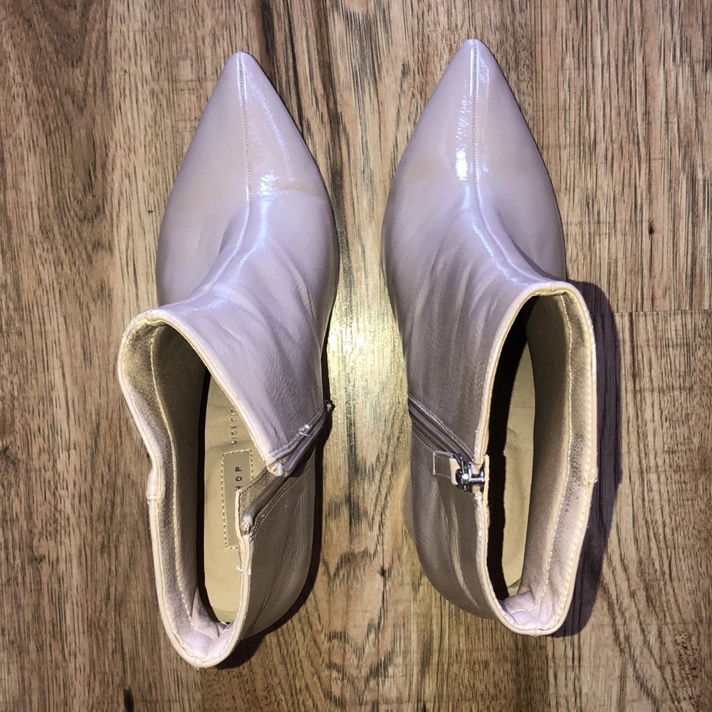 NEW!Topshop Nude Hackney Pointed Toe Booties Size 42 - Picture 5 of 8
